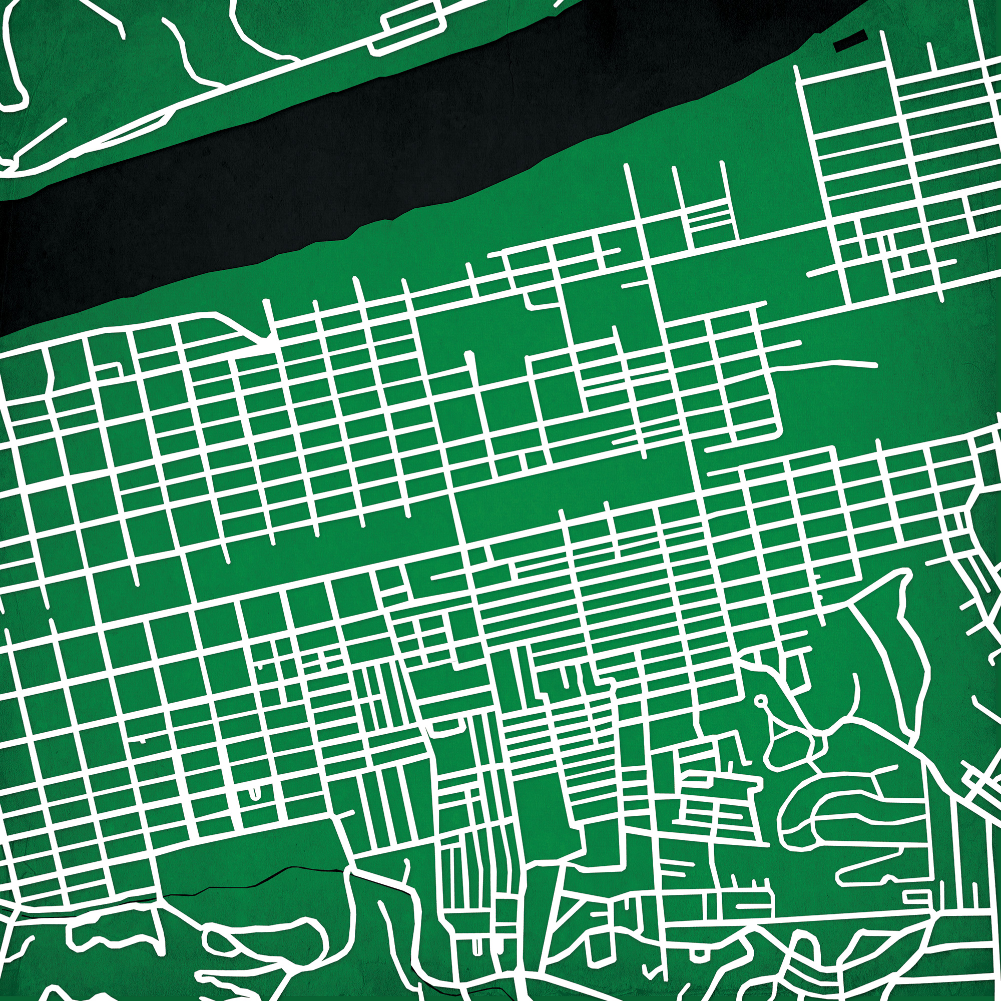 Marshall University Campus Map Art by City Prints