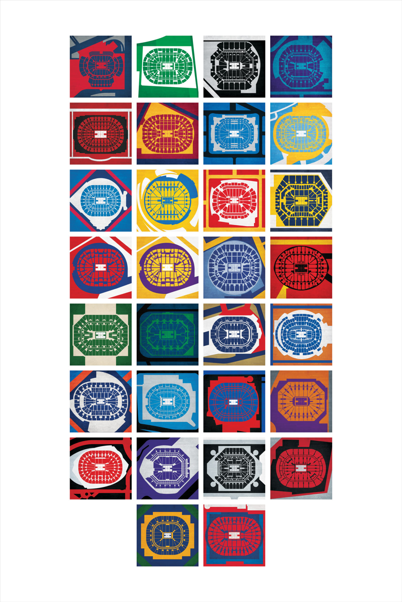 Pro Basketball Arena League Print by City Prints