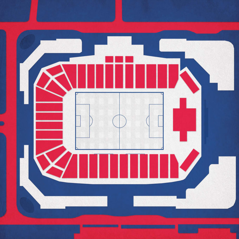 Toyota Stadium Map Art by City Prints - The Map Shop