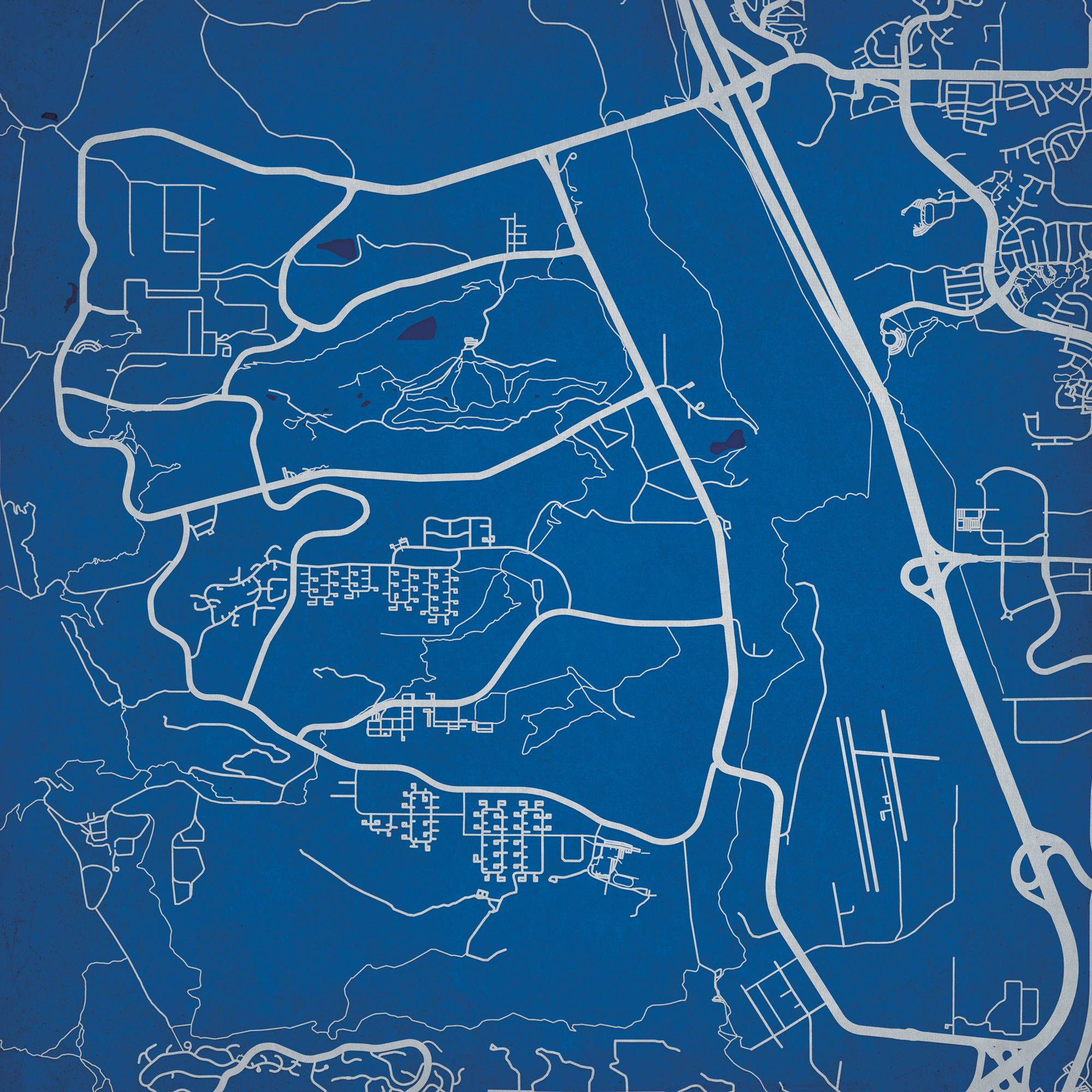 United State Air Force Academy Campus Map Art by City Prints