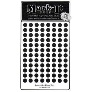 1/4" Black Sticker Dots