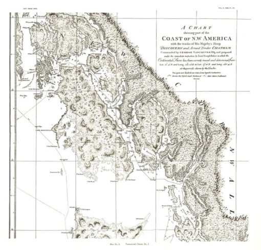 A Chart showing part of the Coast of NW America Side 1 - Published 1899 by National Geographic