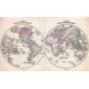 Johnson Map of the World on Hemisphere Projection (1862) by Artokoloro