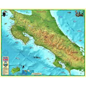 Costa Rica Wall Map by Compart