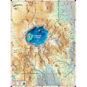 Crater Lake National Park Wall Map by Compart