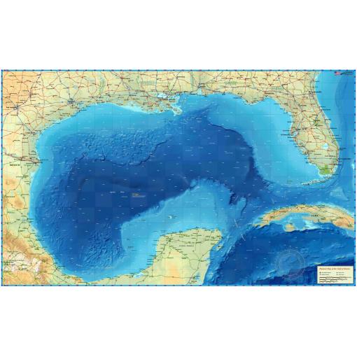 Gulf of Mexico Wall Map by Compart