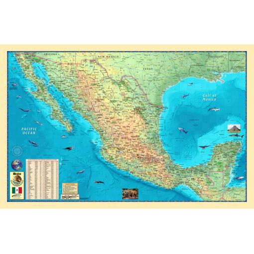Mexico Illustrated Wall Map by Compart
