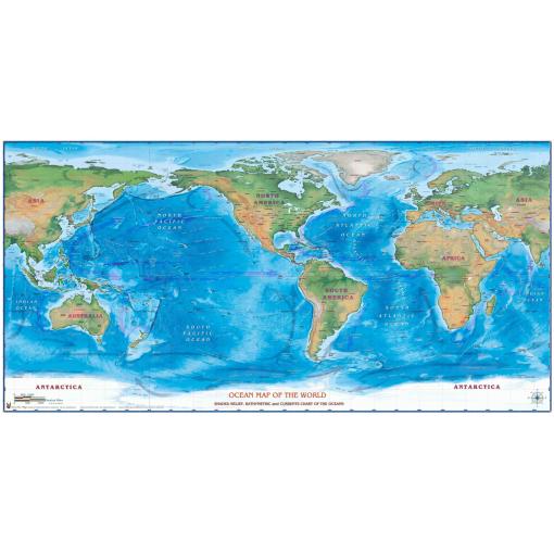 World Oceans Wall Map by Compart