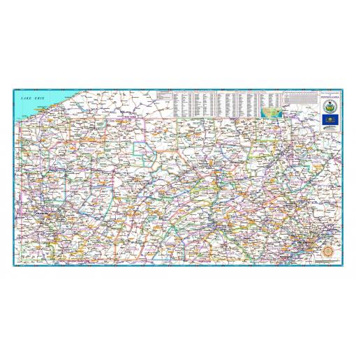 Pennsylvania Reference Wall Map by Compart