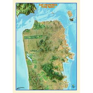 San Francisco From Space Wall Map by Compart