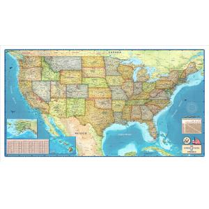 United States Political Wall Map by Compart