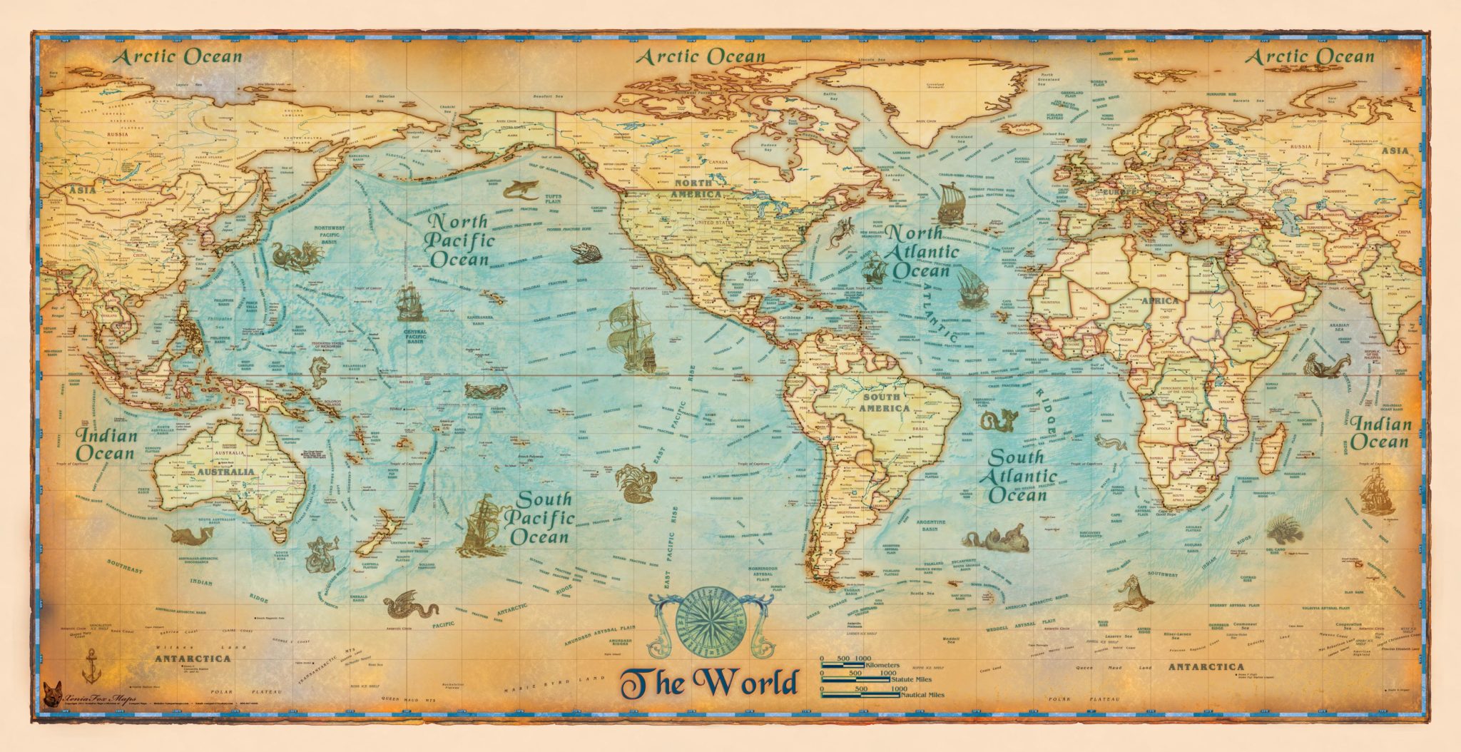 Antique World Map