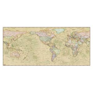 World Political Antique Wall Map Americas Centered by Compart