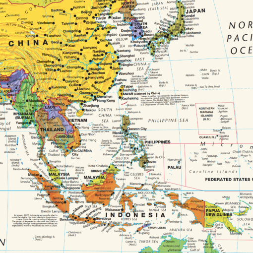 World Contemporary Wall Map with Flags by Globe Turner - Image 2