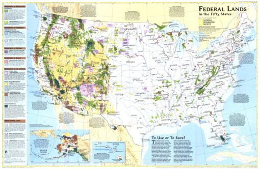 Federal Lands in the Fifty States - Published 1996 by National Geographic