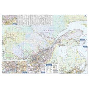 Quebec Province Wall Map - South Portion with North Inset by Lucid Map