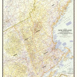Map of New England with Descriptive Notes - Published 1955 by National Geographic