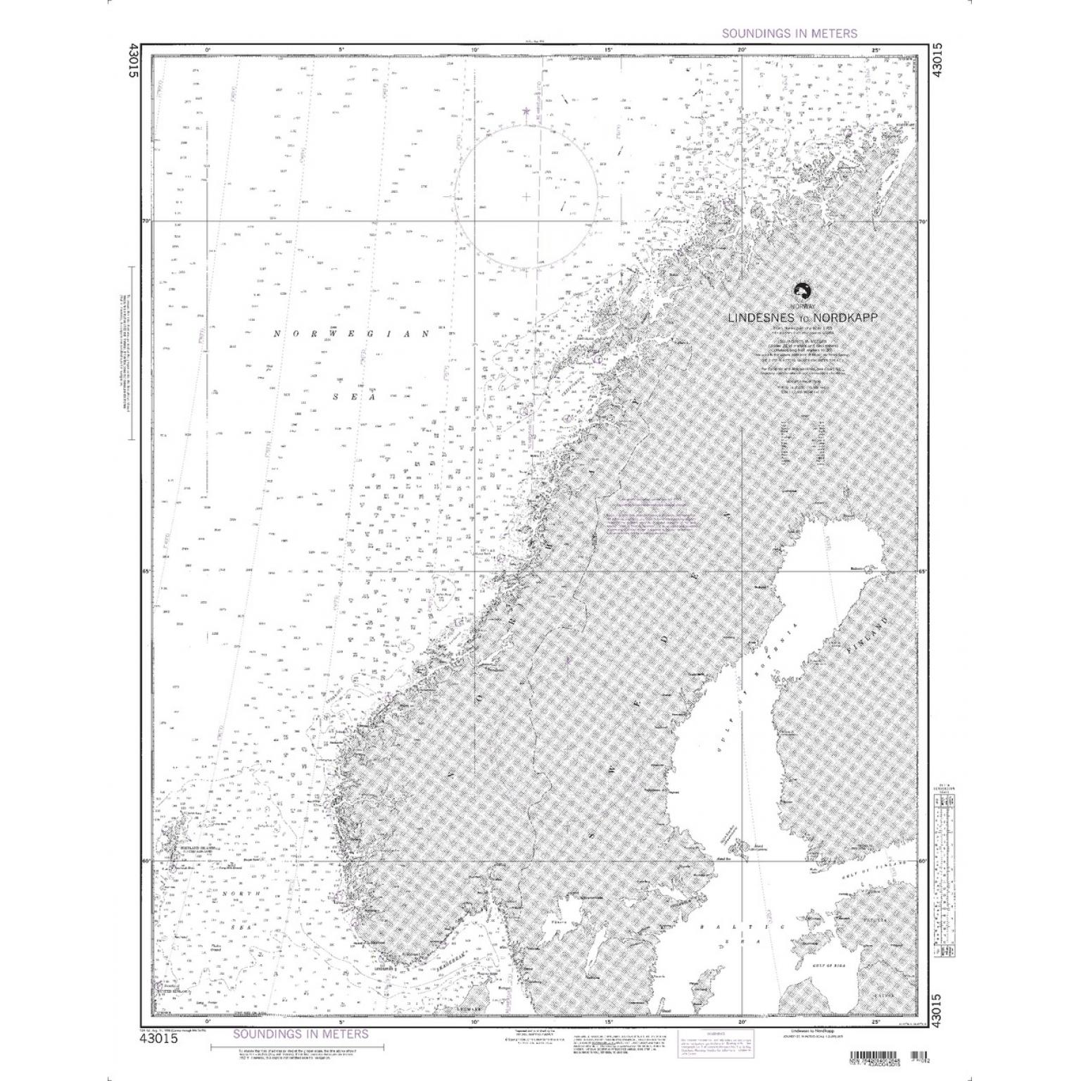 NGA Chart - Norway Lindesnes To Nordkapp - 43015