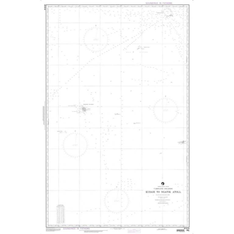 NGA Chart - Kusaie Island to Ngatik Atoll (Caroline Islands) - 81016