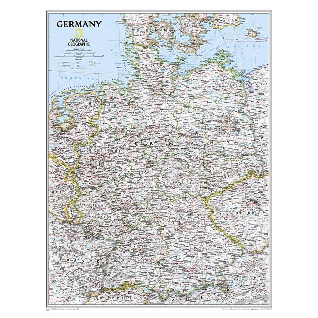 Germany Classic Wall Map by National Geographic
