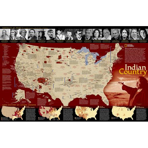 Indian Country Wall Map by National Geographic