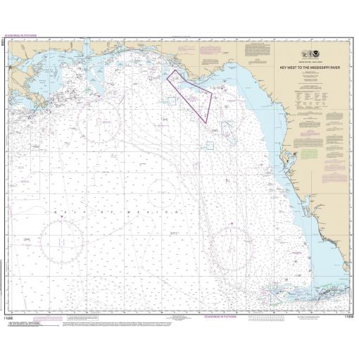 Gulf Coast - Key West to Mississippi River - Chart 11006