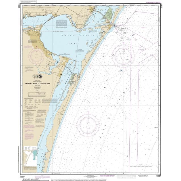 NOAA Chart - Aransas Pass to Baffin Bay - 11307