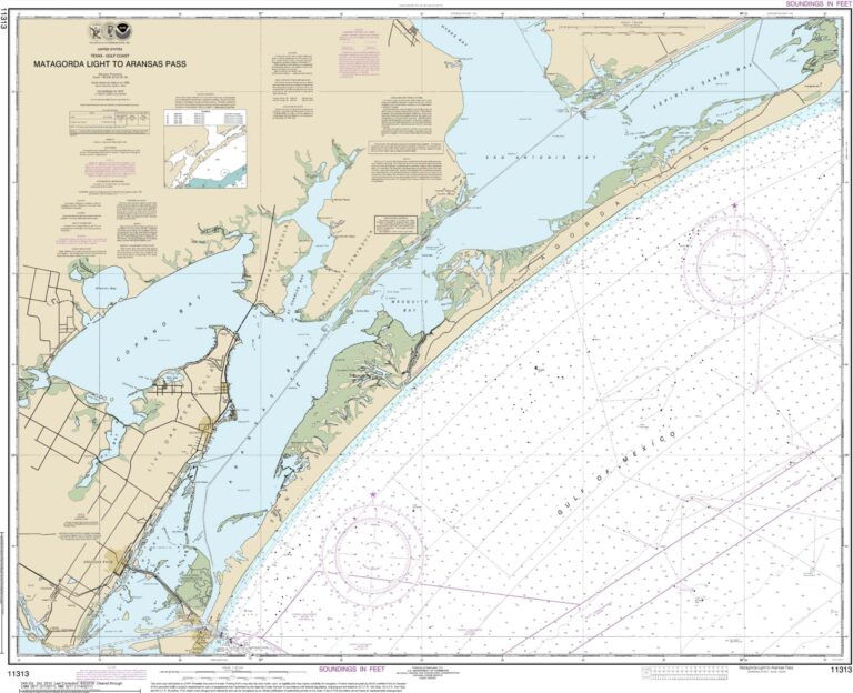 NOAA Chart Matagorda Light To Aransas Pass 11313 The Map Shop