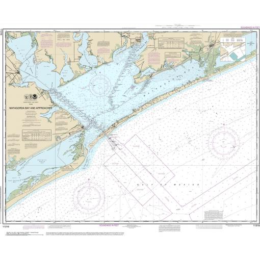 NOAA Chart - Matagorda Bay and approaches - 11316