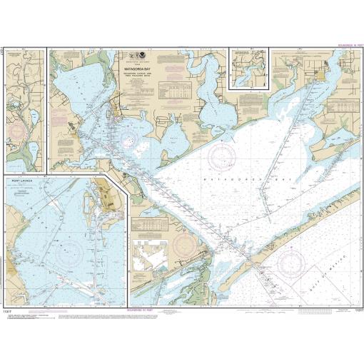 NOAA Chart - Matagorda Bay including Lavaca and Tres Palacios Bays;  Port Lavaca;  Continuation of Lavaca River;  Continuation of Tres Palacios Bay - 11317
