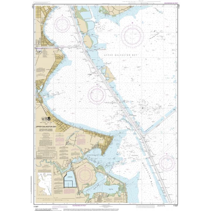 NOAA Chart - Upper Galveston Bay-Houston Ship Channel-Dollar Pt. to Atkinson - 11327