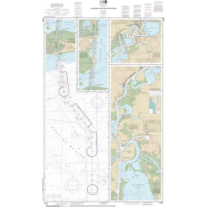 NOAA Chart - Calcasieu River and Approaches - 11339