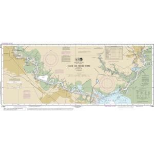 NOAA Chart - Sabine and Neches Rivers - 11343