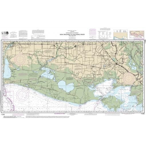 NOAA Chart - Intracoastal Waterway New Orleans to Calcasieu River West Section - 11345