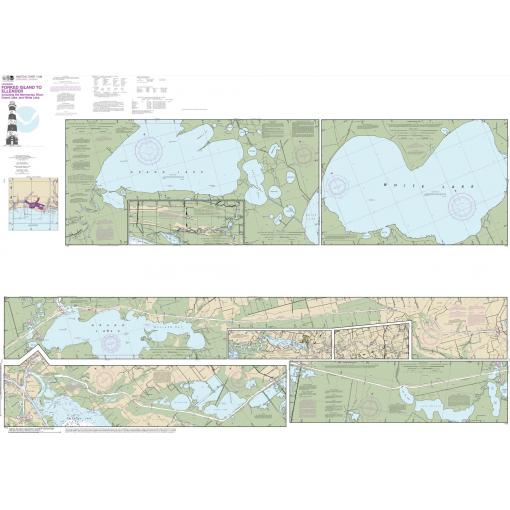 NOAA Chart - Intracoastal Waterway Forked Island to Ellender, including the Mermantau River, Grand Lake and White Lake - 11348