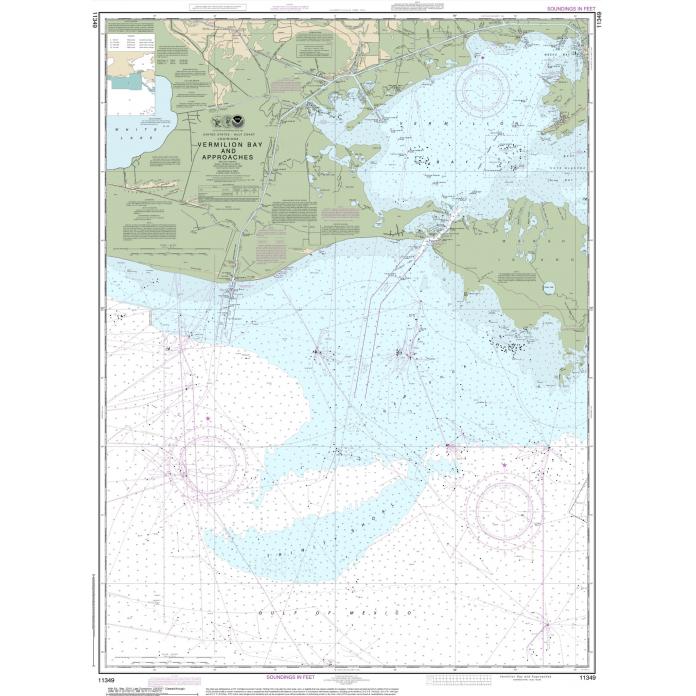 NOAA Chart - Vermilion Bay and approaches - 11349