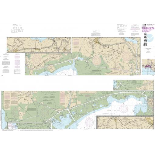 NOAA Chart - Intracoastal Waterway Wax Lake Outlet to Forked Island including Bayou Teche, Vermilion River, and Freshwater Bayou - 11350