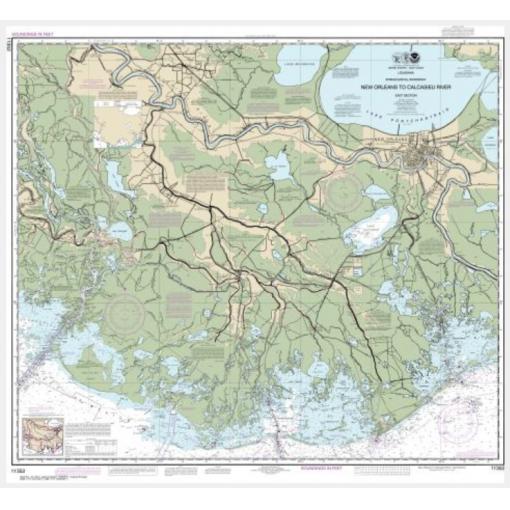 NOAA Chart - Intracoastal Waterway New Orleans to Calcasieu River East Section - 11352