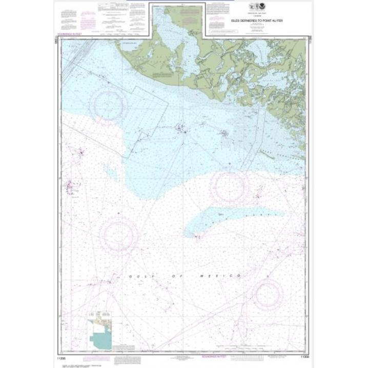 NOAA Chart - Isles Dernieres to Point au Fer - 11356