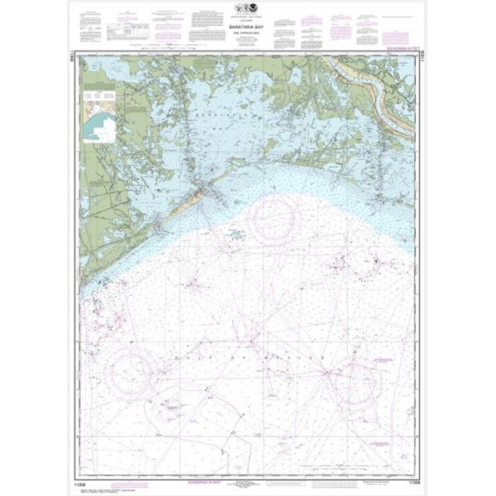 NOAA Chart - Barataria Bay and approaches - 11358