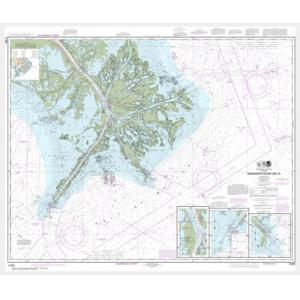 NOAA Chart - Mississippi River Delta; Southwest Pass; South Pass; Head of Passes - 11361