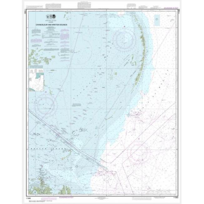 NOAA Chart - Chandeleur and Breton Sounds - 11363