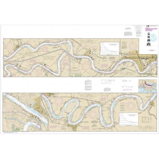 NOAA Chart - Mississippi River-New Orleans to Baton Rouge - 11370