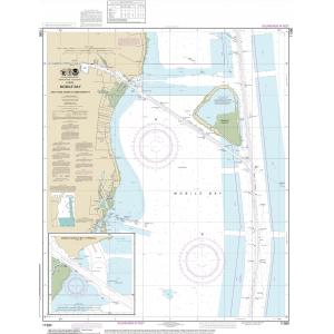 NOAA Chart - Mobile Bay East Fowl River to Deer River Pt;  Mobile Middle Bay Terminal - 11380