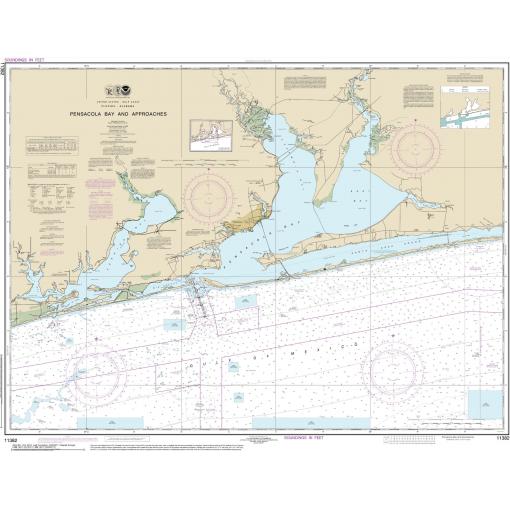 NOAA Chart - Pensacola Bay and approaches - 11382