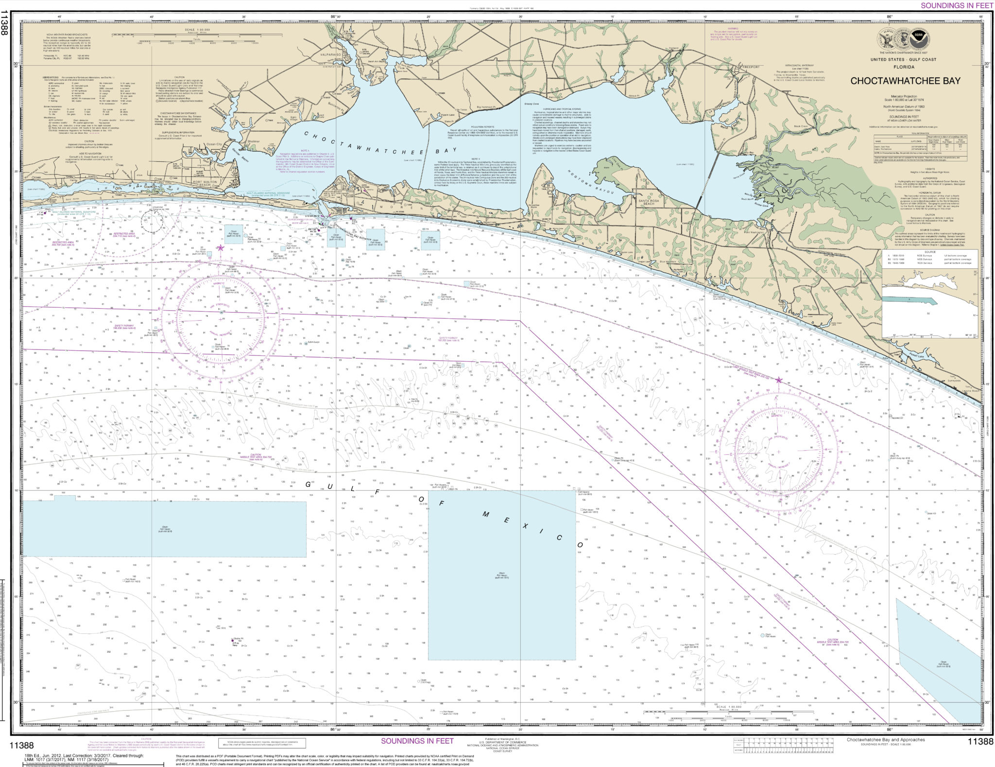 29.96 X 44.28 Laminated Map NOAA Chart 11390 Intracoastal Waterway East Bay to West Bay 29.96 X 44.28 Laminated Map NOAA Chart 11390 Intracoastal Waterway East Bay to West Bay