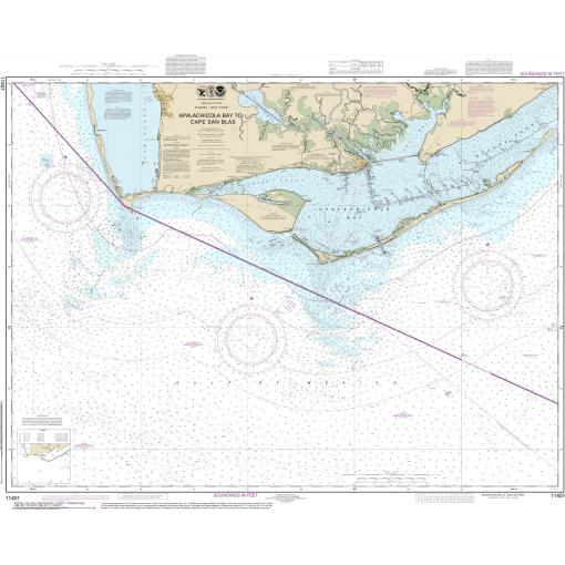 NOAA Chart - Apalachicola Bay to Cape San Blas - 11401