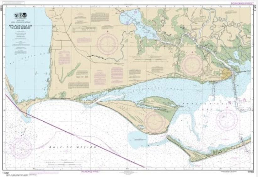 Intracoastal Waterway Map Florida Panhandle Noaa Chart - Intracoastal Waterway Apalachicola Bay To Lake Wimico - 11402  - The Map Shop