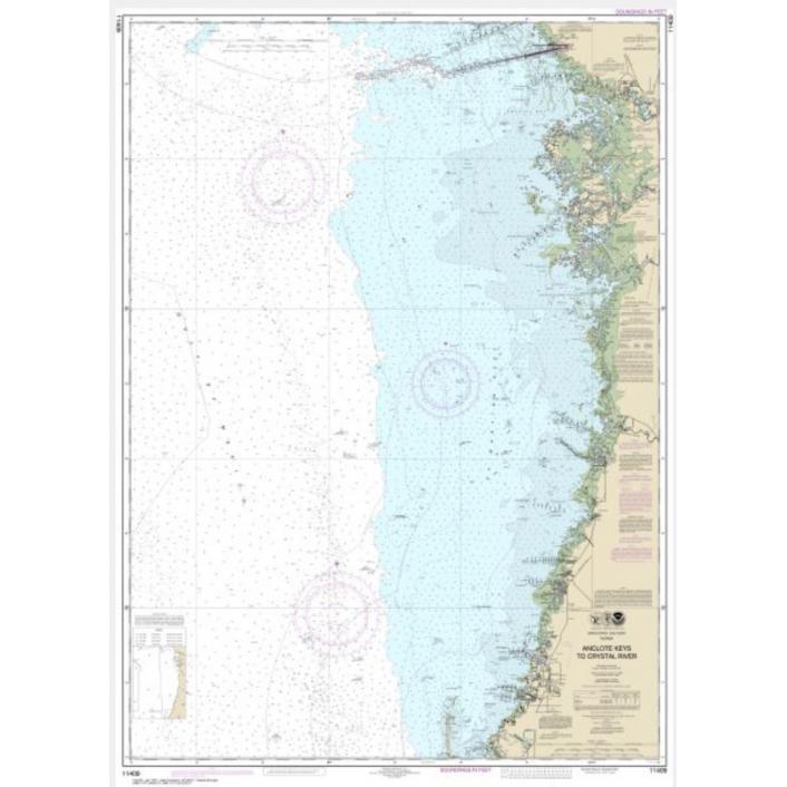 NOAA Chart - Anclote Keys to Crystal River - 11409