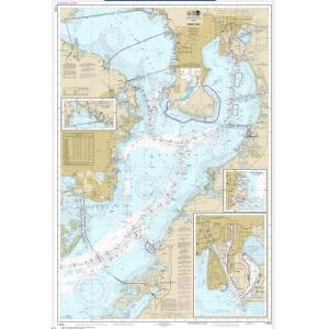NOAA Chart - Tampa Bay; Safety Harbor; St. Petersburg; Tampa - 11416